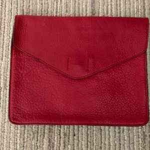 Genuine leather Gap clutch